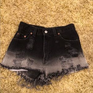 Levi ombré denim shorts